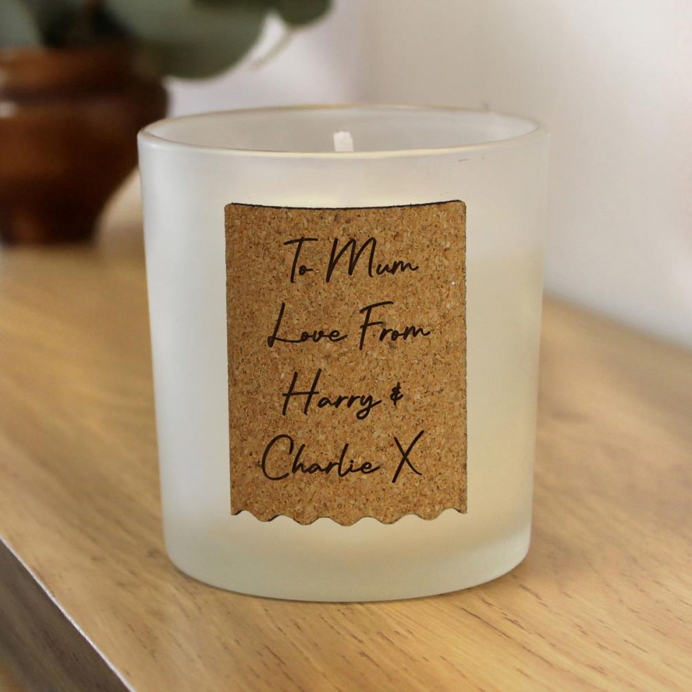 Personalised Cork Label Jar Candle Extra Image 1
